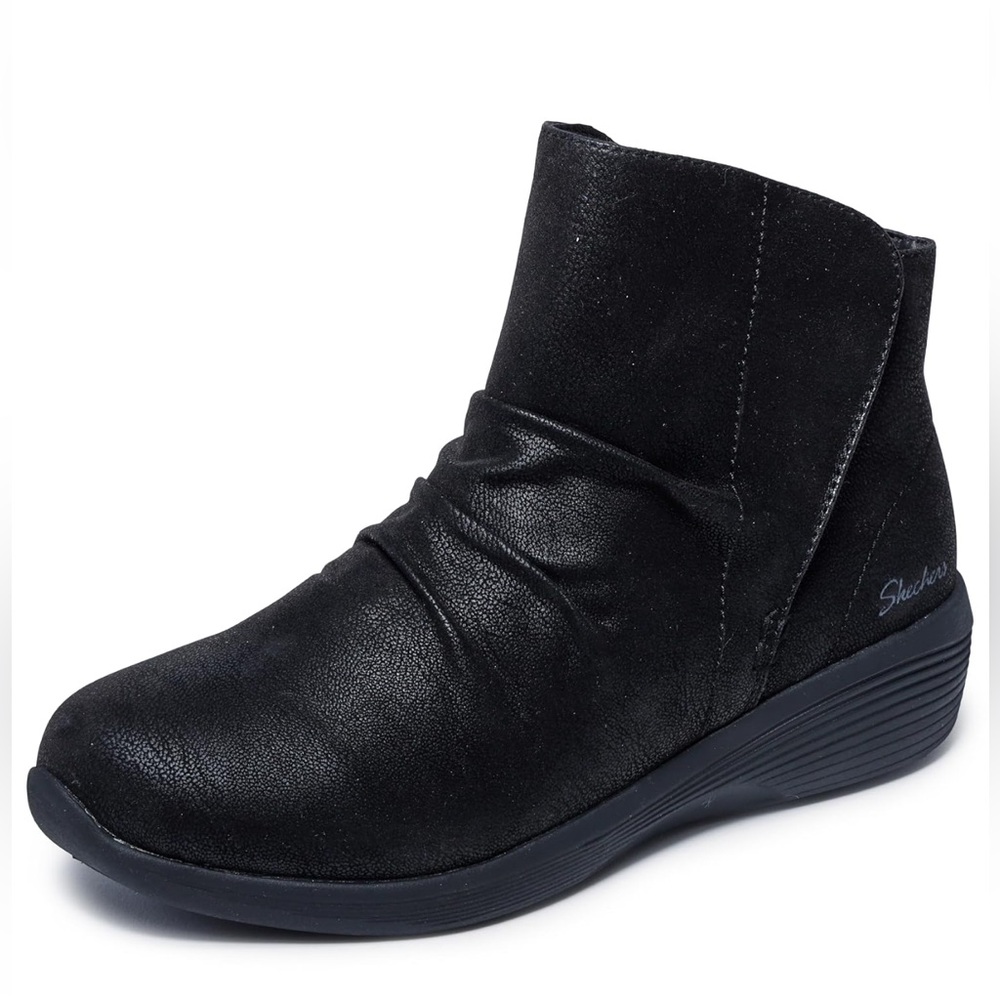 NEW Skechers Arya Fresher Trick Boots Air-cooled Memory Foam Black Sz9